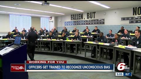 New officers with the Indianapolis Metropolitan Police Department trained to recognize unconscious bias