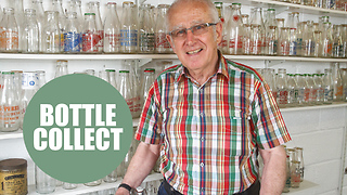 Retired dairy worker has massive collection of milk bottles