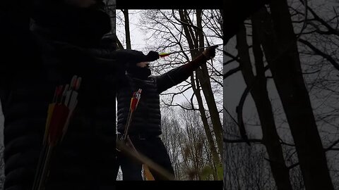 45LBS Turkish Alibow, Wooden Arrows Full Draw #archery #archerylife #bowhunting #fieldarchery #arrow