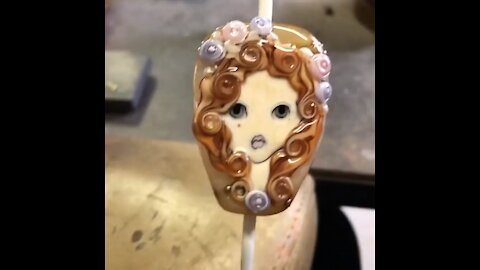 Doll Face Glass Bead “angel”