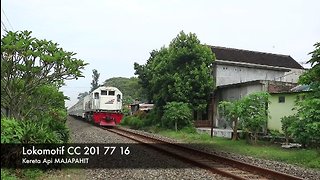 Kereta Api MAJAPAHIT Lokomotif CC 201 77 16 JPL Ngunut Tulungagung