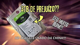 Comprei um HD Seagate Barracuda 3TB no Aliexpress e deu MUITO RUIM! Veio um HD com 7 ANOS de USO!