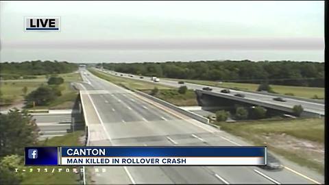 Driver dies after rollover crash, ejection on I-275 in Canton