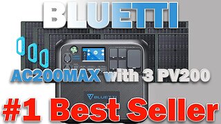 BLUETTI Solar Generator AC200MAX +3 PV200 Solar Panels 2048Wh Portable Power Station LiFePO4 Battery