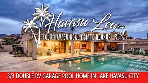 Lake Havasu Double RV Garage Pool Home 3970 Bison Blvd MLS 1025727