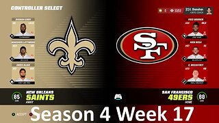 Madden Nfl 23 Saints Vs 49ers Sim S4 W17