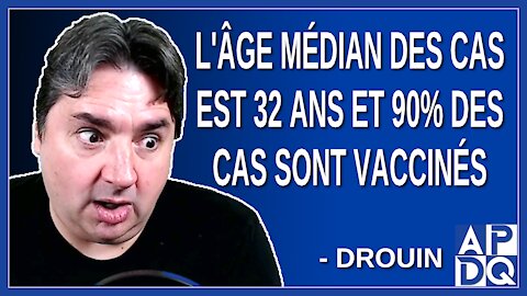 L'âge médian des cas est 32 ans et 90% des cas sont vaccinés. Dit Drouin