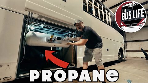 Installing our Propane Tank into our Van Hool Bus Conversion was a bit of a Challenge!