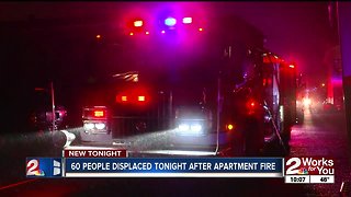 60 people displaced Wednesday after apartment fire