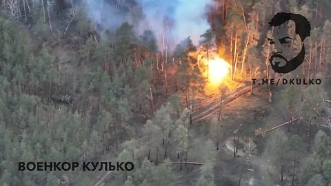 TOS-1A burning equipment of the Armed Forces of Ukraine in the Kremannaya Forrest