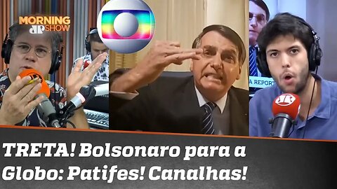 TRETA! Citado em reportagem sobre Marielle, Bolsonaro dispara contra Globo: “Patifes! Canalhas!”