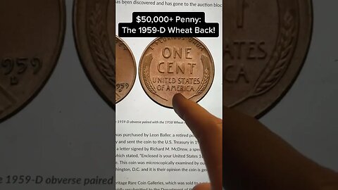 1959-D MULE PENNY IS EITHER FAKE OR $50,000++