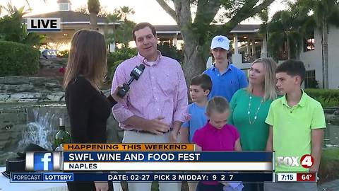 Southwest Florida Wine and Food Festival to benefit children -- 7am live report