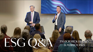 ESG Q&A with Pastor Rick Brown and Marlo Oaks