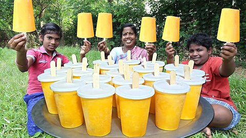 Kuchi Ice Recipe | Badam Kuchi Ice in Tamil | Badam Milkshake Recipe | Village Fun Cooking