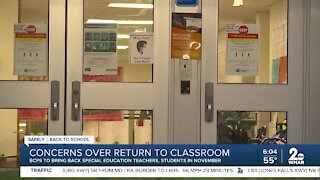 Concerns over return to classroom