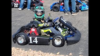 Racing karts in Minnesota.