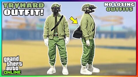 Easy Green Joggers Invisible Torso Glitch Tryhard Modded Outfit (No Transfer) (GTA Online)