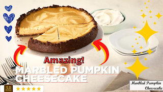 Marbled Pumpkin Cheesecake Recipe - Fun Easy and Delicious