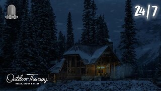 Blizzard at Emerald Lake (24/7) Howling Wind & Blowing Snow Ambience | Relax | Study | Sleep