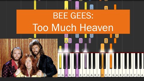 Bee Gees - Too Much Heaven (Keyboard and Organ Tutorial)