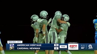 American Heritage shuts out Cardinal Newman