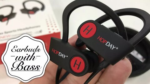 Wireless Bluetooth Earbud Headphones with Huge Bass by HOPDAY Review