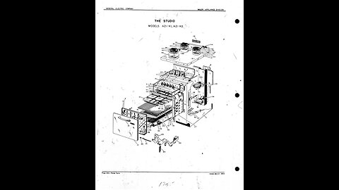 GE - General Electric appliance part schematic and break down - Card 17