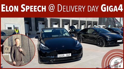 Gigafactory Berlin Delivery Day - Elon Musk Speech (and he started in German!)
