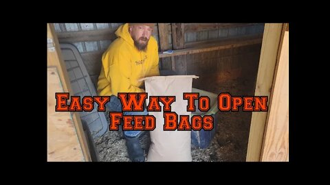 Easy Way To Open A Feed Bag