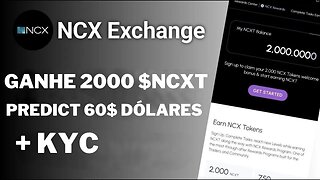 AIRDROP NCX EXCHANGE GANHE 2000 $NCXT NO CADASTRO APROVANDO O KYC POR TEMPO LIMITADO APROVEITE