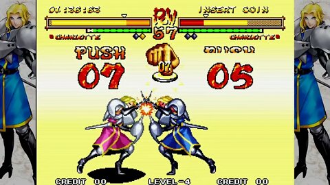 Playing Samurai Shodown V Perfect Arcade As Charlotte (1 credit)