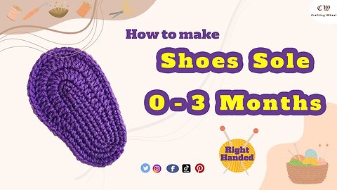 Wow 😍 Look what I did to make shoes sole for 0 - 3 months - Right Handed