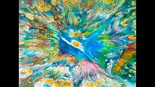 099 - "Sunnyside" - Abstract Art - Dutch Pour - Paint Pouring Tutorial - Fluid Art - Acrylic Pouring