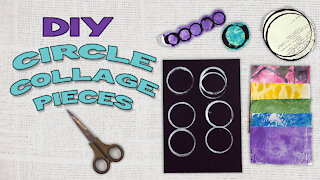 DIY Circle Collage Pieces for Art Journals, Mixed Media, & Paper Arts