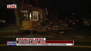6 people injured in house explosion in Detroit