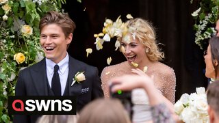 Pixie Lott joined by celebrities at her wedding at the historic Ely Cathedral