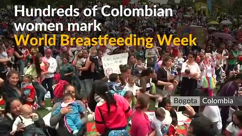 Colombians seek to break stigma with mass breastfeeding event