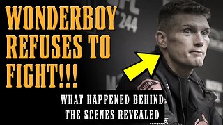 Stephen Wonderboy Thompson REFUSES TO FIGHT!! What REALLY Happened Backstage at UFC 291 Revealed!!