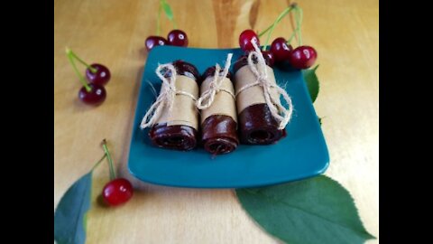 Homemade cherry pastila without additives