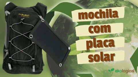 Mochila com Painel Solar | Produtos de energia solar
