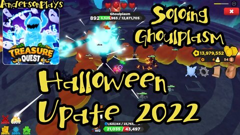 AndersonPlays Roblox [🎃UPDATE🎃] Treasure Quest - Medium Ghoulplasm Solo - Halloween Update 2022