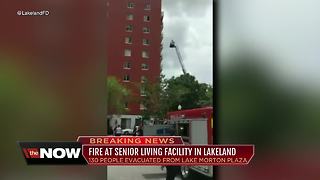 Lakeland senior living facility evacuated due to fire on top floor