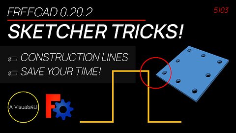 🔥 When To Use FreeCAD Construction Lines - FreeCAD Sketcher Tutorial - Learn CAD Online
