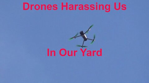 2 Drones Harassing Us In Our Own Yard