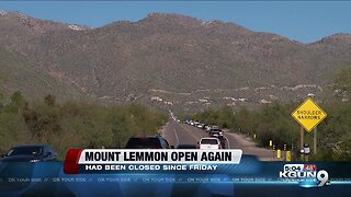 Road to Mount Lemmon opens