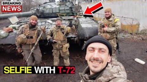 Ukrainian Soldiers Took a Selfie with a Captured Russian Tank! Another Victory for Ukraine!