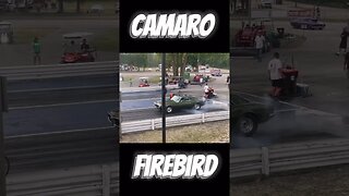 GM Drag Race - Camaro vs. Firebird #shorts