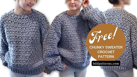 Crochet Your Warmest Sweater Ever with This FREE Chunky Crochet Pattern