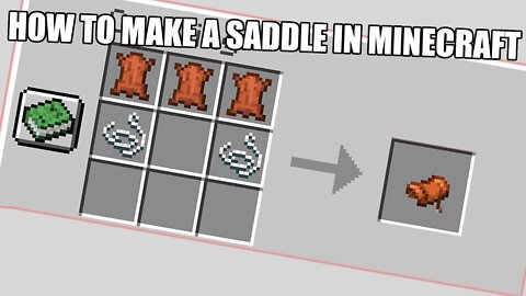 How to Make Saddle in Minecraft